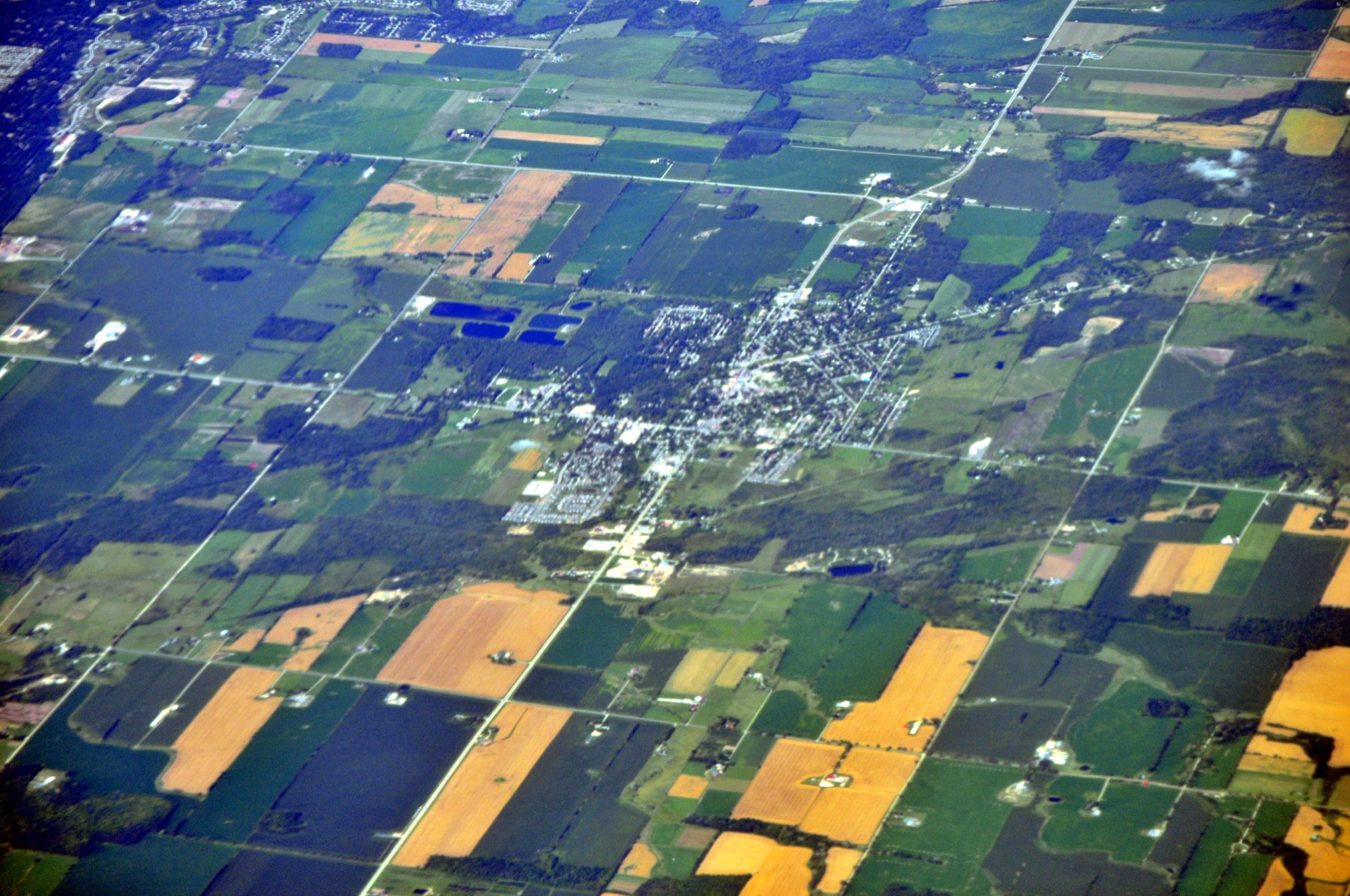 Aerial view of Stayner, Clearview, Simcoe County